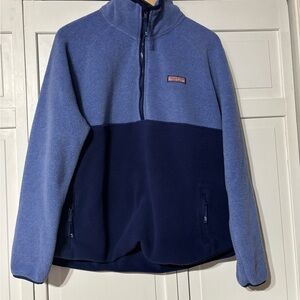 Vineyard Vines 2-Toned Blue Fleece 1/4 Zip Pullover- EUC!